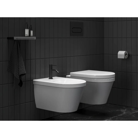 смеситель ravak espirit x070281 для биде, без донного клапана, черный матовый