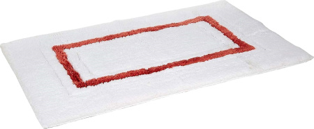 коврик kassatex framed stripe white/paprika fsp-510-wpr белый