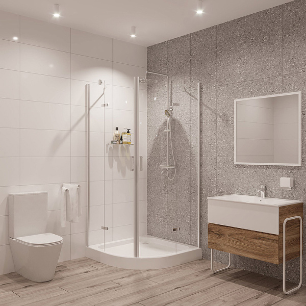 душевой уголок niagara nova 100×100 ng-6616-08 профиль хром, стекло прозрачное