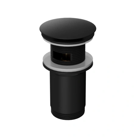 Донный клапан Whitecross A706BL для умывальника, клик-клак, черный мат