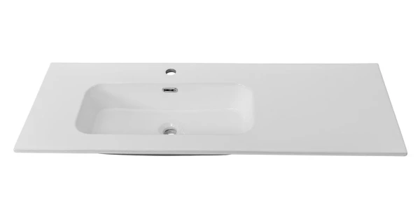 раковина cezares duet czr-8095-120-l 121x46 см l, накладная, белый