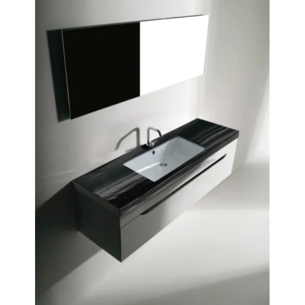 раковина kerasan slim 022501 встраиваемая, 75x34 см, белая
