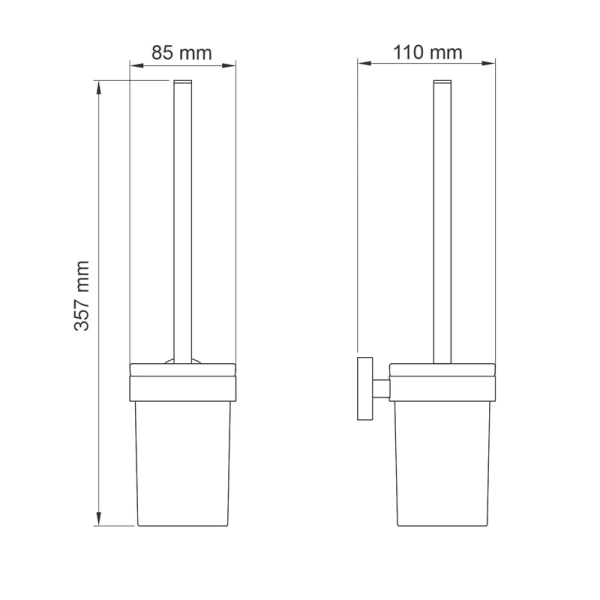 Ёршик для унитаза Wasserkraft Asphe 77727 розовое золото