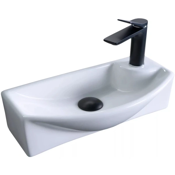 раковина подвесная 45 см ceramalux 7946l белая