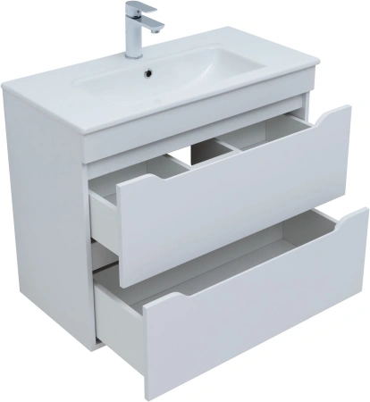 тумба под раковину aquanet практика 00330459 77.8x38.9 см, белый матовый