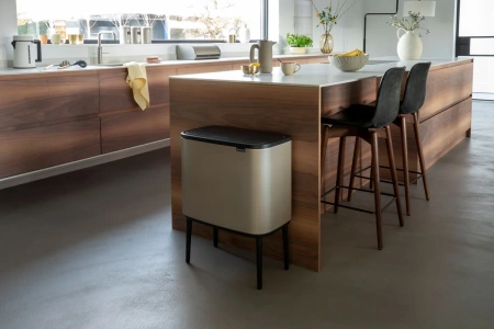 мусорное ведро brabantia bo touch bin 304583 36 л, шампань