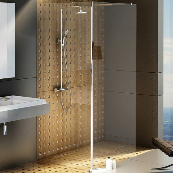 душевая перегородка ravak st walk-in corner 120×90 gw1cg7c00z1 профиль хром, стекло прозрачное