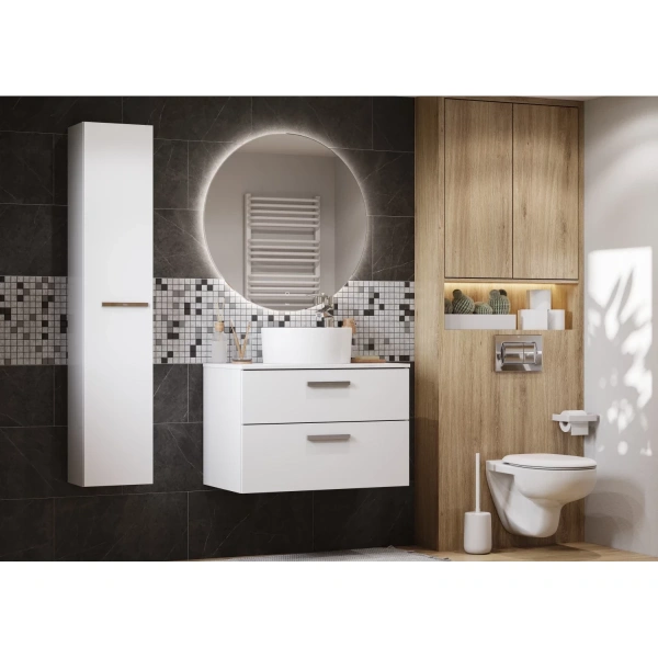 пенал roca victoria a857564806 подвесной l/r, белый глянец