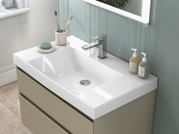 раковина kerama marazzi cubo 80 cu.wb.80 белая глянцевая
