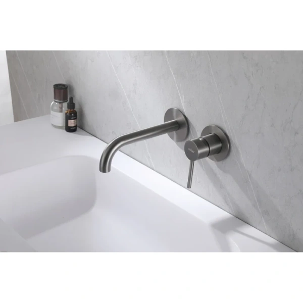 смеситель для раковины abber wasser kreis af8112ng встраиваемый, никель