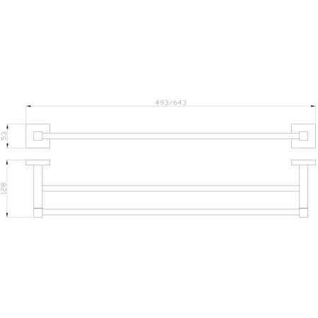 полотенцедержатель wonzon & woghand polo ww-8911 64,3 см, двойной, хром