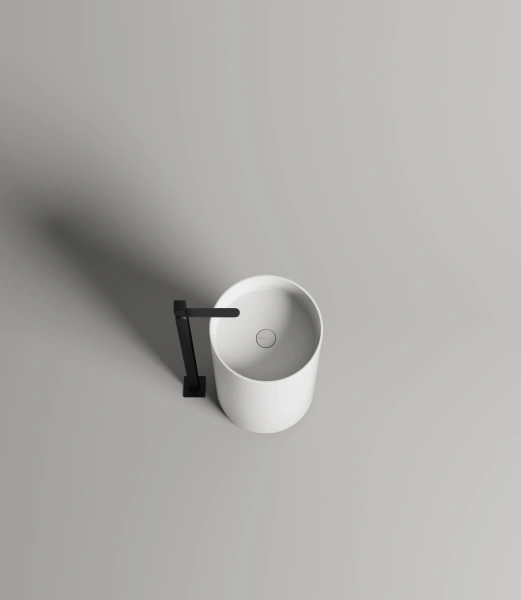 раковина напольная salini armonia 201 130111sm, 45x45x82 см, из материала solix, матовая, белая