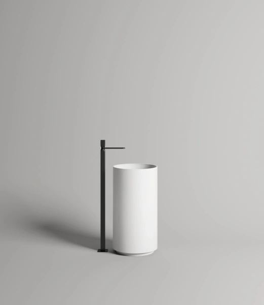 раковина напольная salini armonia 201 130111sm, 45x45x82 см, из материала solix, матовая, белая