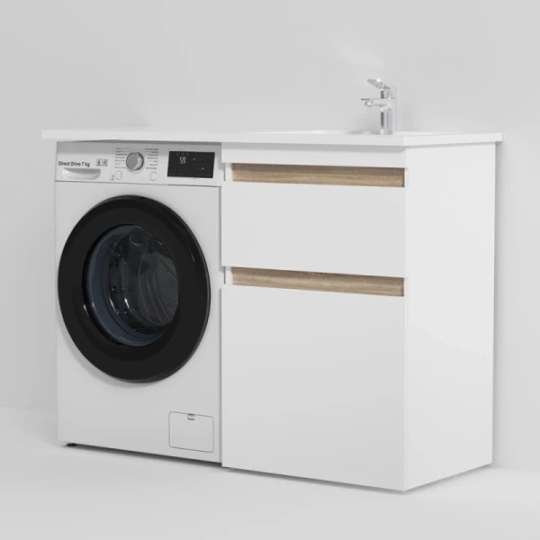 раковина am.pm x-joy 120 r m85awpr1201wg на стиральную машину, белая