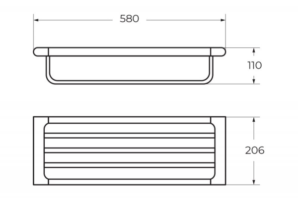 Полка для полотенец Art&Max PLATINO AM-E-3922AL