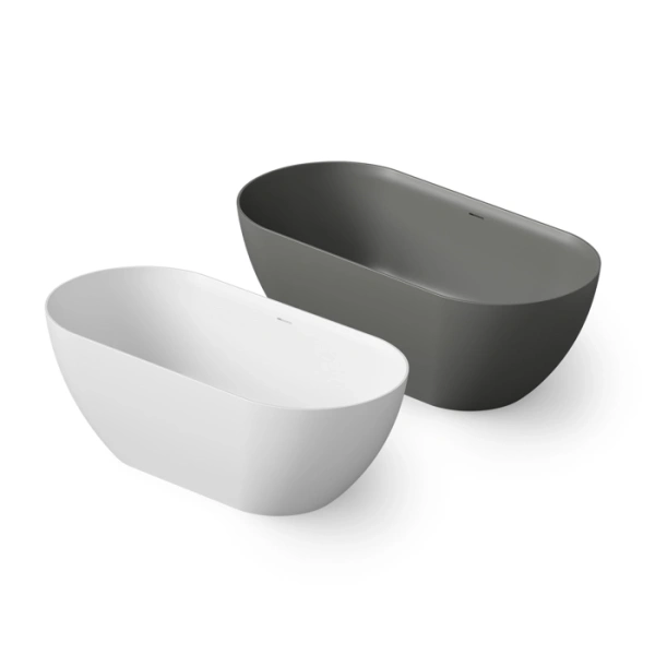 ванна dea design edge dd8919 1600 18 отдельностоящая, solid surface, 160x75x56см., white №18