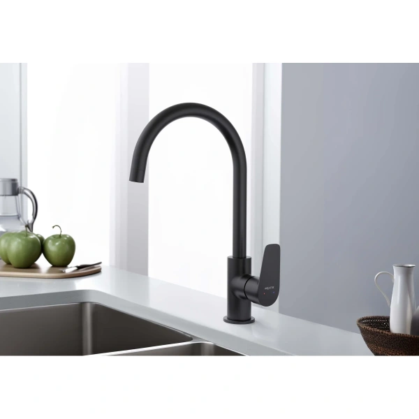 смеситель для кухни aquatek бетта aq1182mb черный матовый