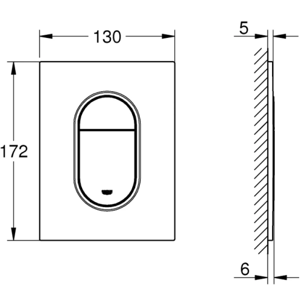 кнопка смыва grohe arena cosmopolitan s 37624gl0 для инсталляции, холодный рассвет глянец