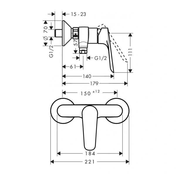 комплект смесителей hansgrohe logis e setlogise100d