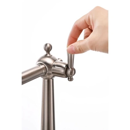 смеситель для кухни с подключением к фильтру paulmark retro re213226-ni, цвет никель