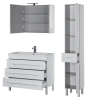 тумба под раковину aquanet верона 100 белая (напольная 3 ящика), 00178471