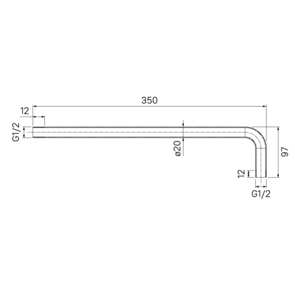 кронштейн для верхнего душа iddis, черный 001bb35i61