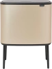 мусорное ведро brabantia bo touch bin 304583 36 л, шампань