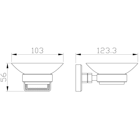 мыльница wonzon & woghand roma ww-7222 настенная, бронза