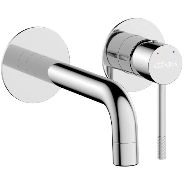 смеситель для раковины cezares relax relax-bli2-1-01-w0 встраиваемый, без донного клапана, хром
