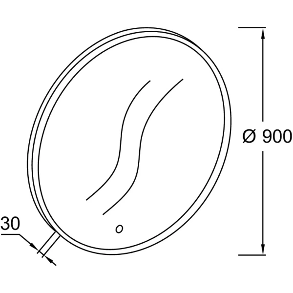 зеркало 90х90 см jacob delafon odeon rive gauche eb1456-nf