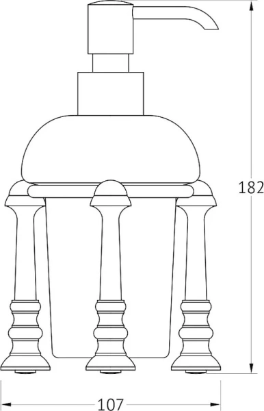 Дозатор для мыла 3SC Stilmar UN STI 629 античная медь
