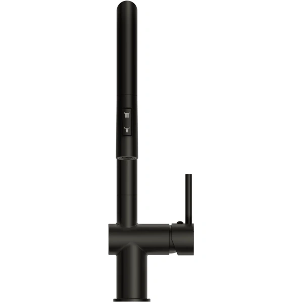 смеситель для кухни cersanit brasko a68225 с выдвижным изливом, черный матовый