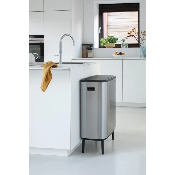 Мусорное ведро Brabantia Bo Touch Bin Hi 130649 30+30 л, стальное матовое
