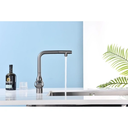 смеситель для кухни с подключением к фильтру paulmark urban ur213104-b, цвет беретта