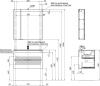 тумба под раковину aquanet алвита new 00277516 2 ящика, 80x45.7 см, серый