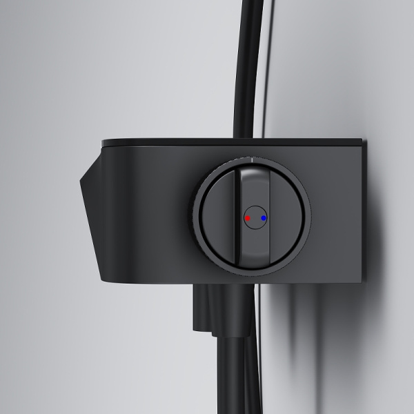 смеситель для ванны и душа am.pm func f8f10522, черный матовый