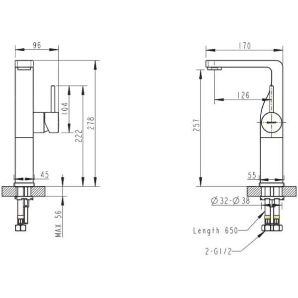 смеситель для раковины bravat arc f16061k-a2-eng
