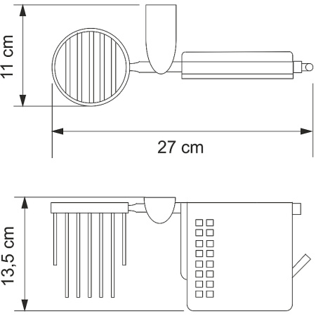 держатель туалетной бумаги и освежителя воздуха wasserkraft kammel k-8359 с крышкой, цвет хром