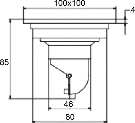 душевой трап orange ot01-004cr 10х10 см, хром