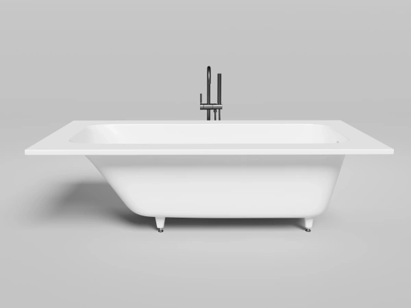 ванна из искусственного камня salini orlando vasta 190х100х60 см, s-stone, белый матовый, 102024m