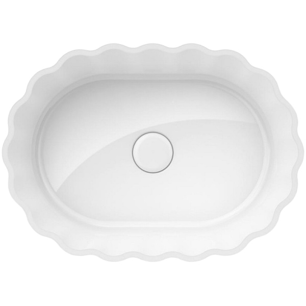 раковина kerama marazzi artbasin conchiglia 50 cc.wb.50\wht белая глянцевая