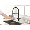 смеситель для кухни с подключением к фильтру paulmark gravity gr213188-401 антрацит/ черный