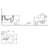 биде подвесное toto rp b552e#xw