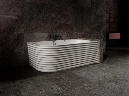 ванна из искусственного камня abber stein 170x80 as9651 r без гидромассажа