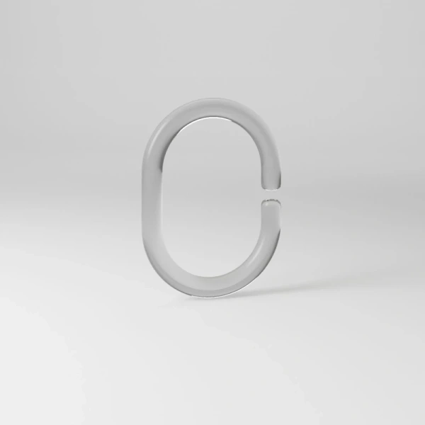 Набор колец для шторы в ванную комнату Iddis Rings RID012P