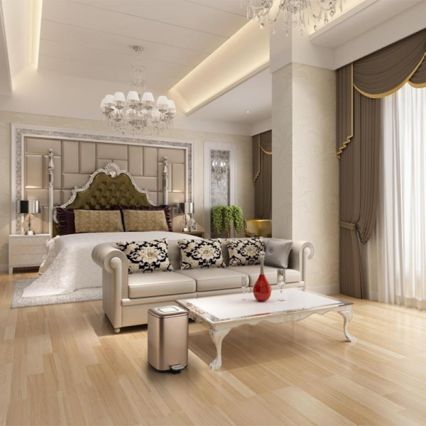 Ведро для мусора WeltWasser Mila CG 12L педальное 10000001969 цвет золото шампань