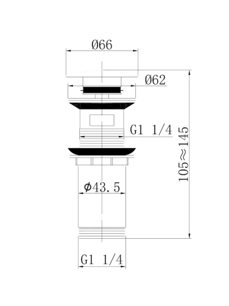 донный клапан abber af0009g для раковины, с переливом, клик клак, золото