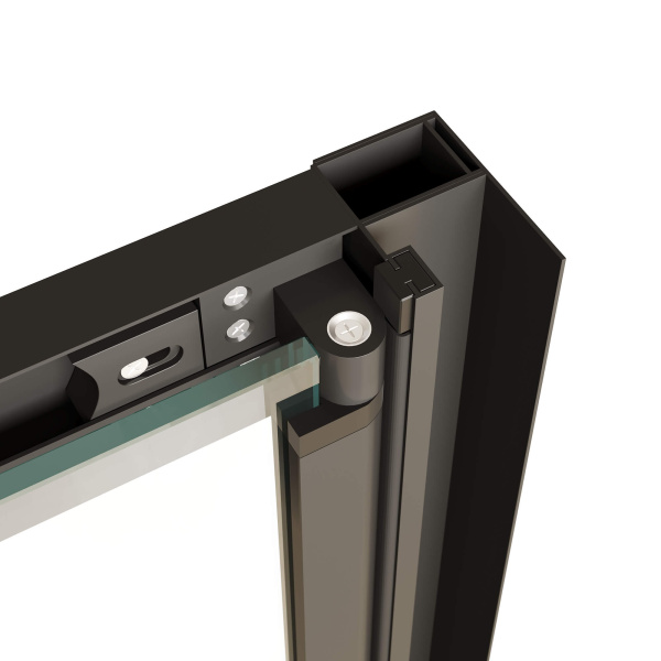 душевая дверь rgw passage pa-21b 90 06082109-14 профиль черный, стекло прозрачное