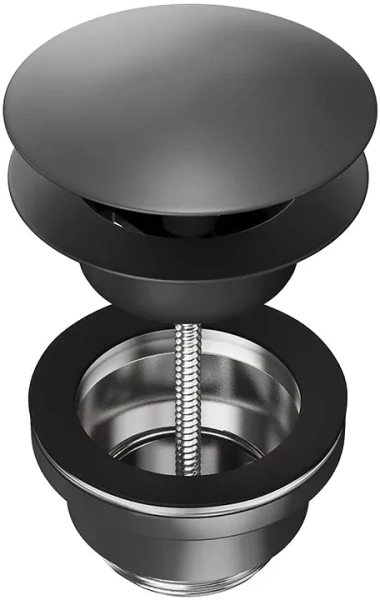 донный клапан kerama marazzi ole 230km.01.093 для раковины, универсальный, матовый черный