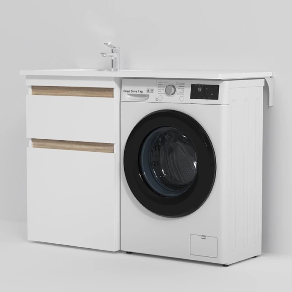 раковина am.pm x-joy m85awpl1201wg с местом под стиральную машину, l ,120x50 см, белая